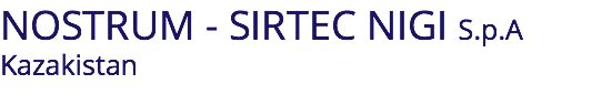 NOSTRUM - SIRTEC NIGI S.p.A Kazakistan
